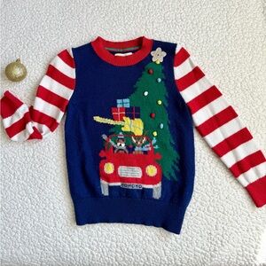 Mini Boden Festive Sweater - Red, White, Blue